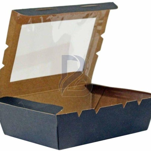 Black Window Paper Lunch Boxes