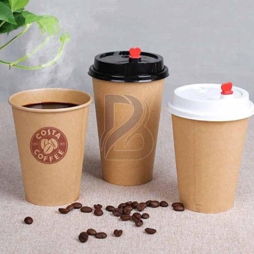 Heavy Duty Single Wall Paper Cup With Lid