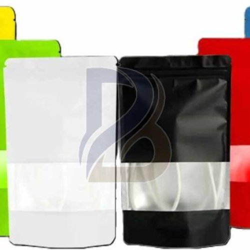 Multicolor Window Zipper Stand Up Pouch