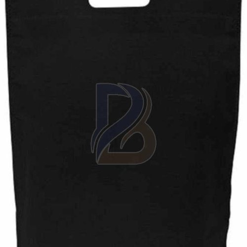 Plain Black D Cut Paper Bag
