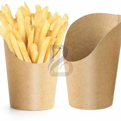 Plain Kraft Paper French Fries Pouch