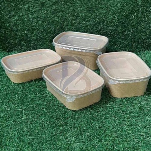Plain Rectangular Kraft Paper Container