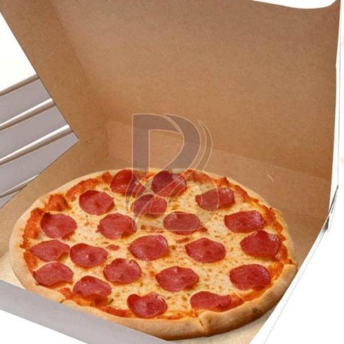 Plain White Corrugated Pizza Box