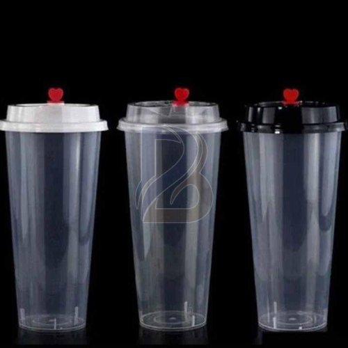 Red Heart Frosted Lid PP Hard Cup