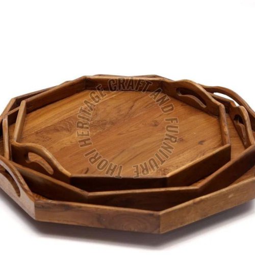 Octagonal Wooden Trays