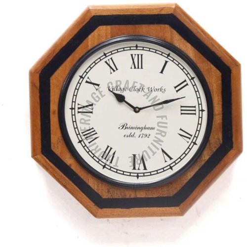 Octagonal Wooden Wall Clocks