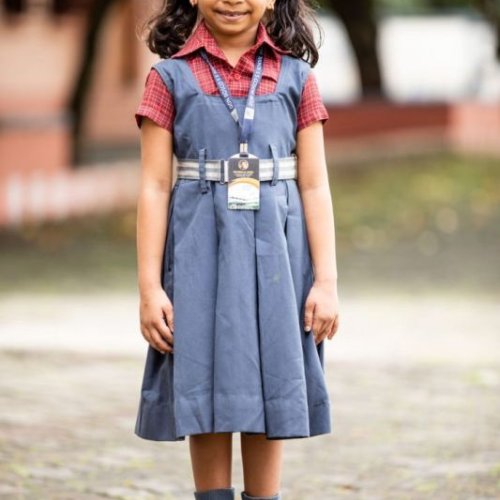 Girls Schoolwear Cotton Checkered Uniform