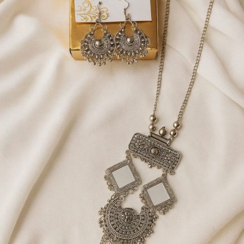 Silver Plated Necklace Set