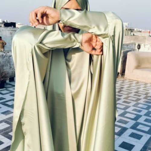 Premium Satin Jilbab Set