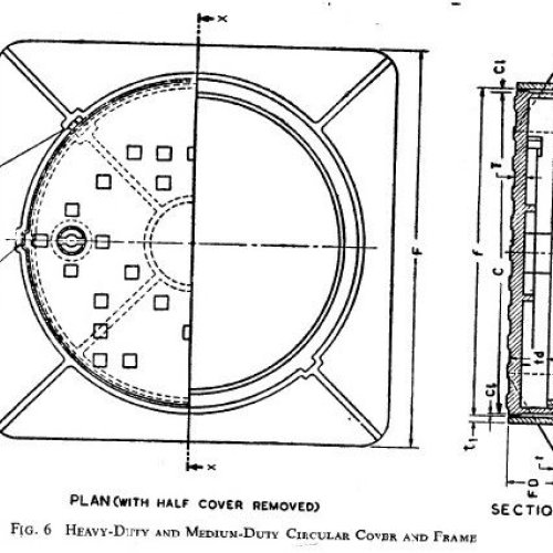 Grey Cast Iron Circular Type Manhole Cover