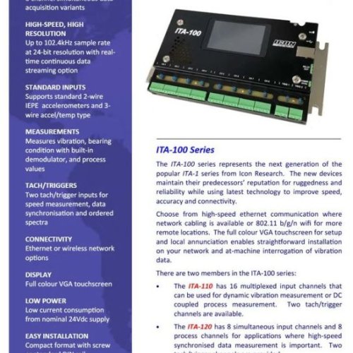 ITA-100 Series  Online Vibration Monitoring System 