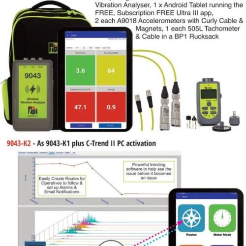 Triaxial Wireless Vibration Analyzer with Software