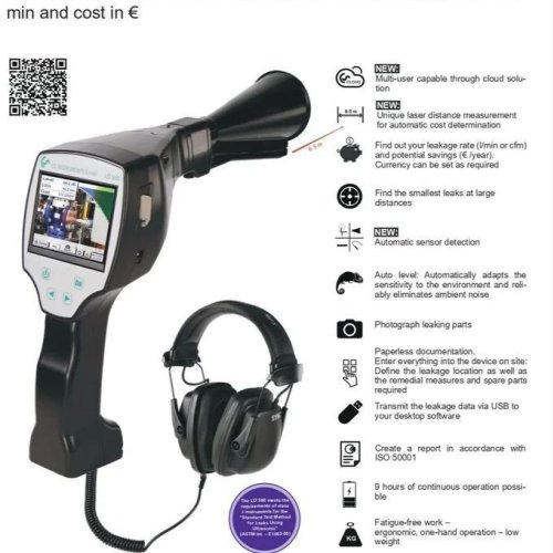 Camera Ultrasonic Air Leak Detector