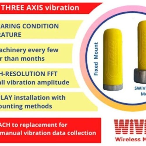 Wireless Vibration Temperature Monitoring Sensors
