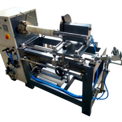 Rewind and Semi-Automatic Slicing Machine for HDPE Fabric Tape with Liner