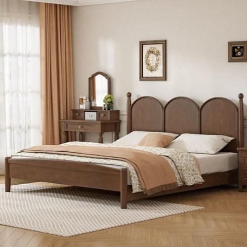 Classic Solid Wood Bed
