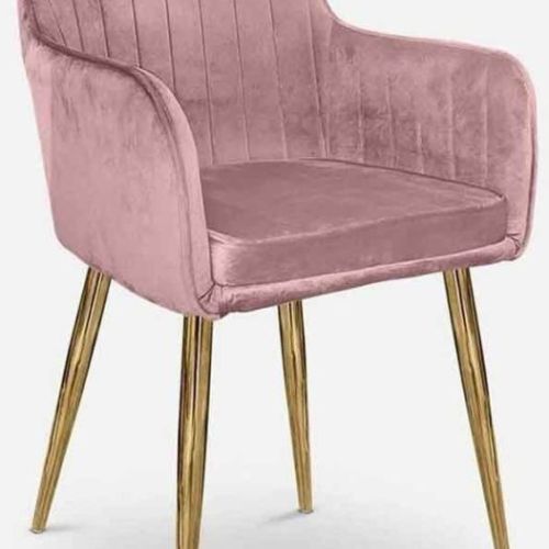 Velvet Accent Chair with Tufted Backrest
