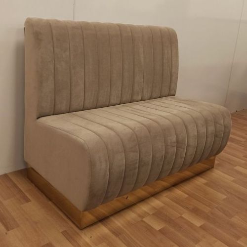 Velvet Channel Tufted Booth Sofa