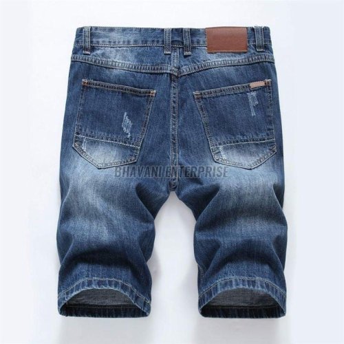 Mens Casual Distressed Denim Shorts with Pockets