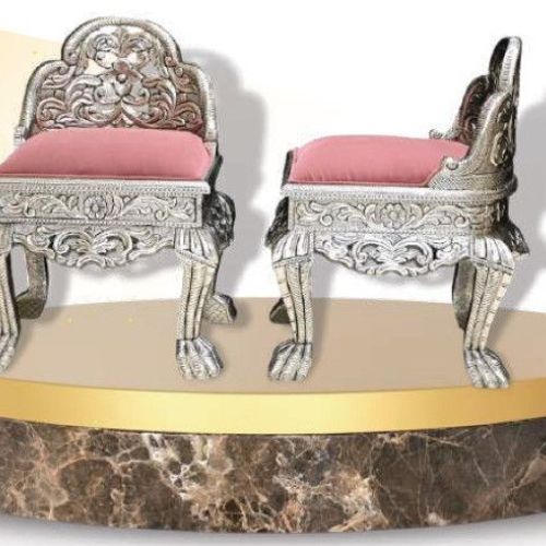 Classic Wedding Carved Wooden Chair