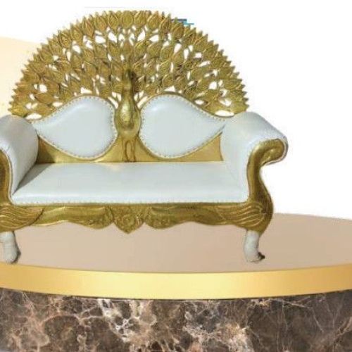 Peacock Design Wedding Wooden Sofa