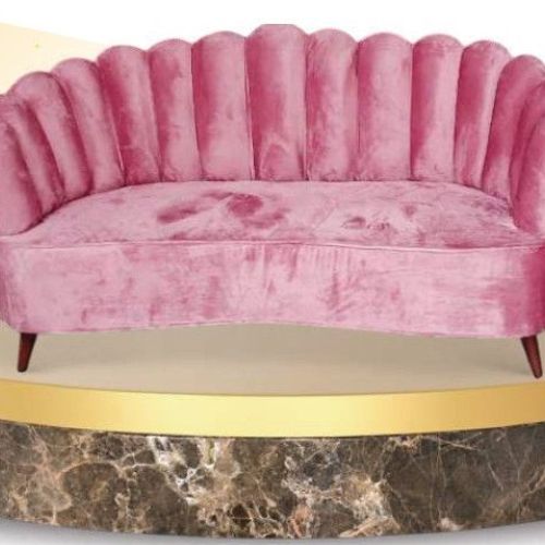 Pink Two Seater Banquet Sofa