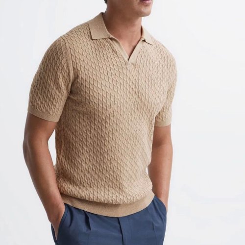 Mens Beige Polo T-Shirts