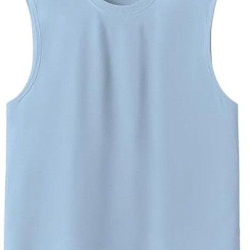 Mens Blue Sleeveless T-Shirts