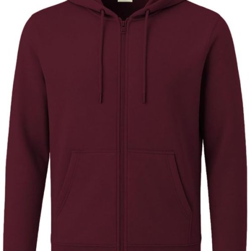 Mens Maroon Zipper Hoodie
