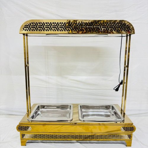 Golden Square Brass 2 Partition Chafing Dish