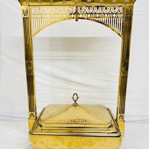 Golden Square Brass Chafing Dish