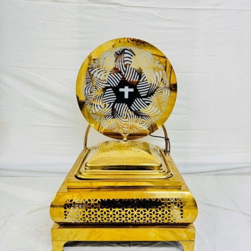 Golden Square Decorative Chafing Dish