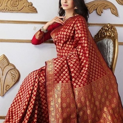 Ladies Bridal Banarasi Silk Saree