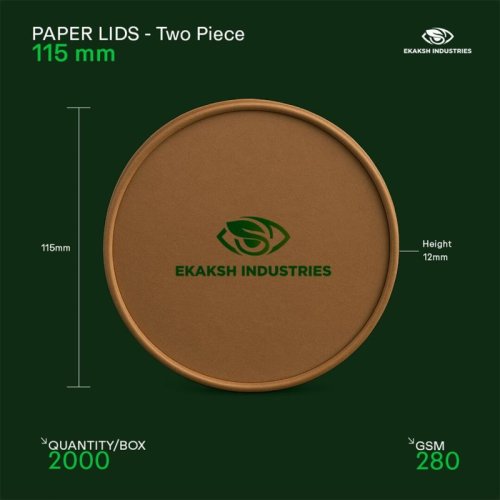 126mm Double Layer Paper Bowl Lids