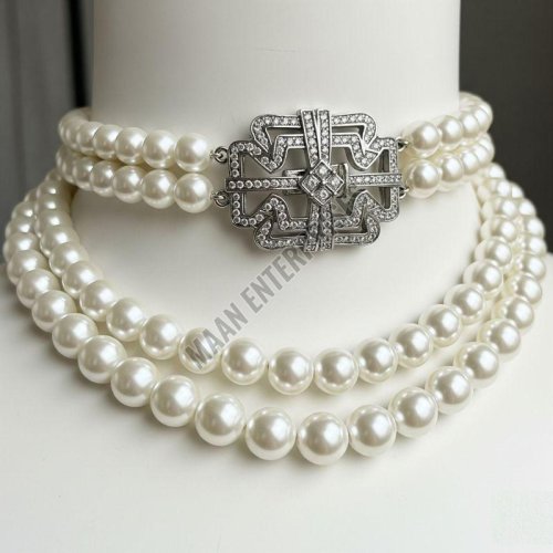 Classic Faux Pearl Choker Necklace