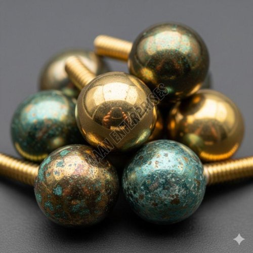 Oxidized Brass Ball Ear Studs