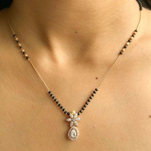 18K Gold Lab Grown Diamond Mangalsutra