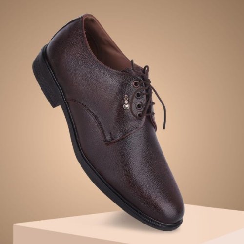 FORB Mens Black Classic Slip On Formal Shoes