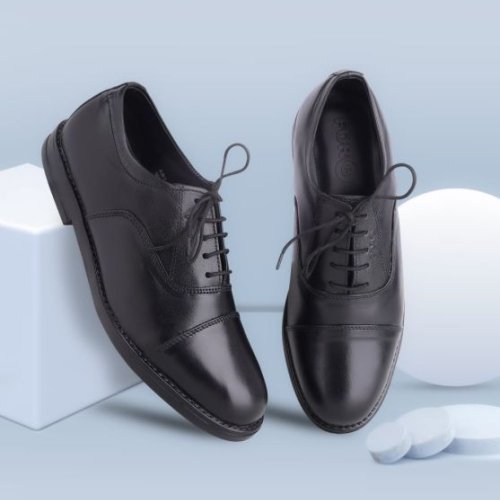 FORB Mens Black Formal Oxford Shoes