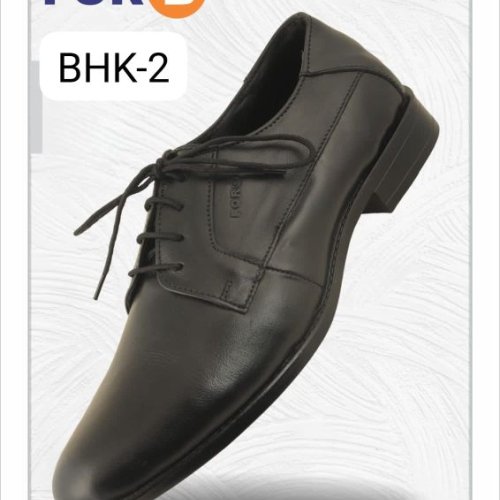 FORB Mens Black Genuine Leather Lace Up Formal Derby Shoes