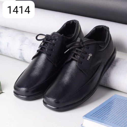FORB Mens Black Textured Lace Up Shoes