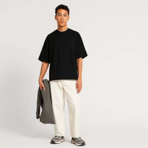 Oversize French Terry Cotton T Shirt Oversize French Terry Cotton T Shirt