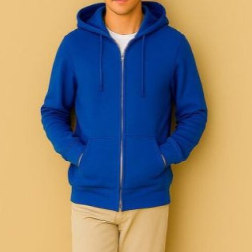 Polycotton Hoodie with Zipper