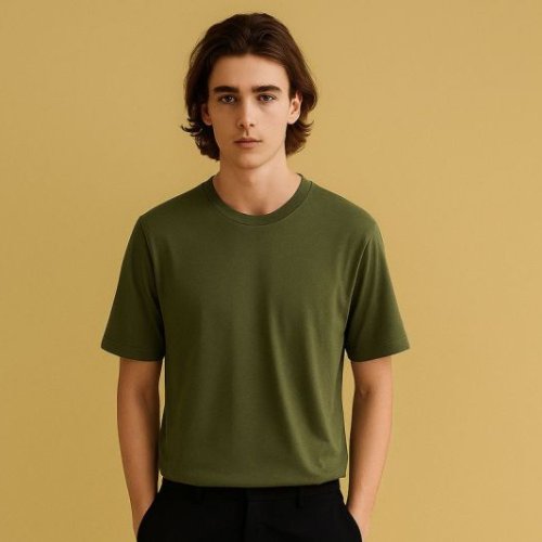 Polycotton Round Neck T Shirt