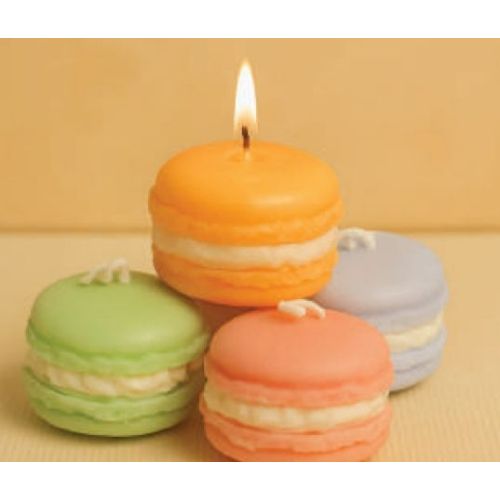 Macron Shaped Candle