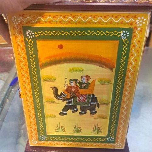 Rajasthani Art Hand Painted Wooden Key Box