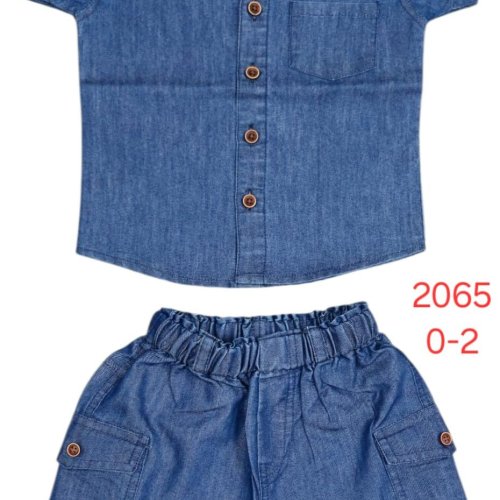 Boy Denim Shirt &AMP; Shorts Set