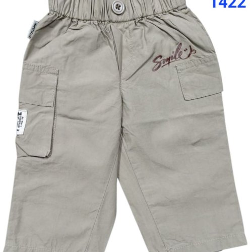 Kids Soft Cotton Elastic Waist Cargo Pants