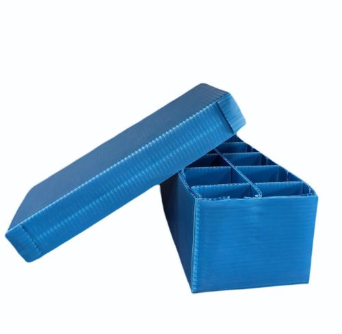 Blue Polypropylene Partition Corrugated Box