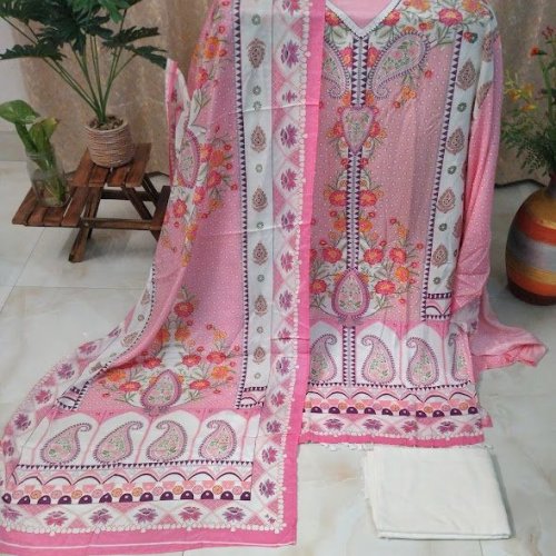 Pure Crepe Unstitched Suit Fabric